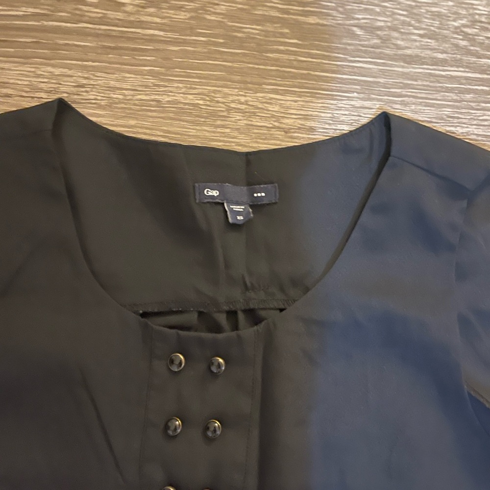 GAP Black Top with Button Accents